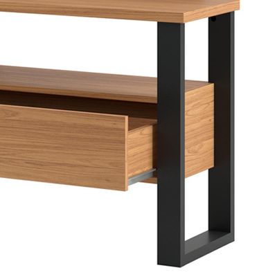 Rack Para Sala de Estar TV 55 Pol 1 Gaveta York D03 Freijó Preto Fosco - Lyam Decor