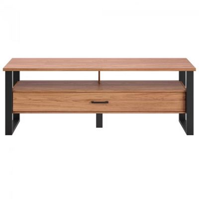Rack Para Sala de Estar TV 55 Pol 1 Gaveta York D03 Freijó Preto Fosco - Lyam Decor