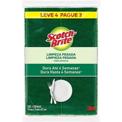 Esponja Scotch Brite Multiuso Leve 4 Pague 3 - Hb004647721 - 3m