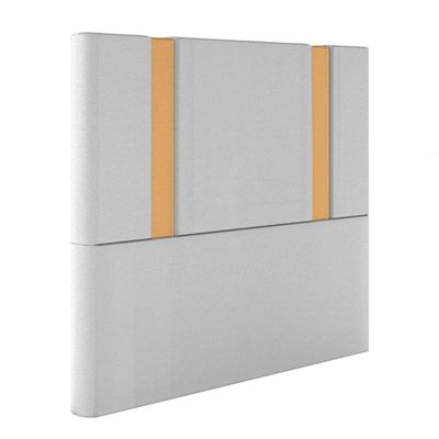 Cabeceira Estofada King 195 Cm Ametista Corino Branco