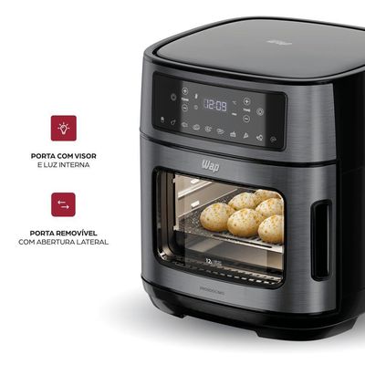 Fritadeira Elétrica WAP Air Fryer Oven Digital Black Waod2 12L 110V