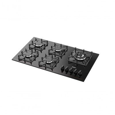 Cooktop 5 Bocas Dako Diplomata Mesa De Vidro Preto Bivolt