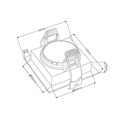 Spot De Embutir Recuado Nordecor Loyo Para 1 Lâmpada Gu10 Mr16 Quadrado Preto