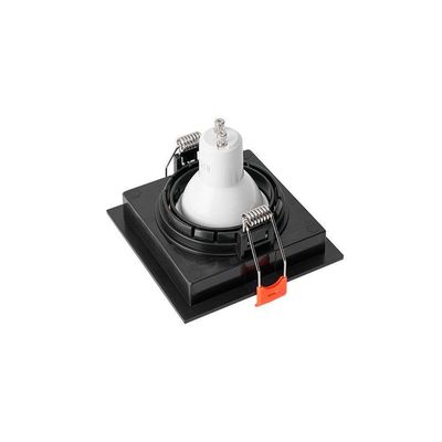 Spot De Embutir Recuado Nordecor Loyo Para 1 Lâmpada Gu10 Mr16 Quadrado Preto