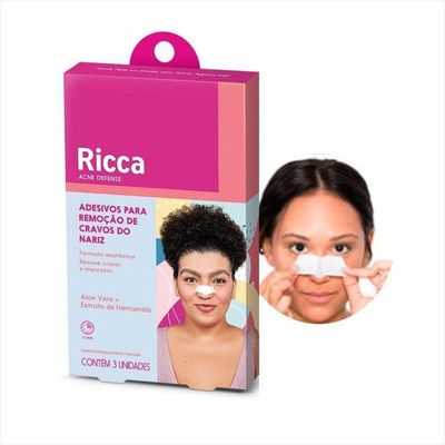 Ricca Adesivo Para Retirar Cravos Do Nariz 3pcs