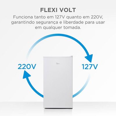 Frigobar Branco 93L Inverter Bivolt Midea MDRD142FGD013 Bivolt