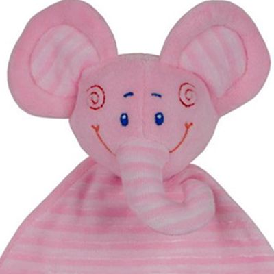 Naninha Elefantinho Triângulo - Rosa - Antialérgico - 32 cm - CAS Brinquedos
