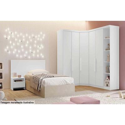 Modulado De Quarto 2 Portas C- Nicho Linea-rizon Neve - Novo Horizonte