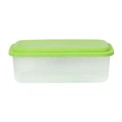 Kit 2 Pote Plástico Retangular 2,2 Litros Plasvale Verde - 2 Unidades