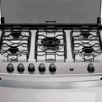 Fogão Dako Magister Style 5 Bocas Com Tripla Chama E Acendimento Automático Inox Bivolt