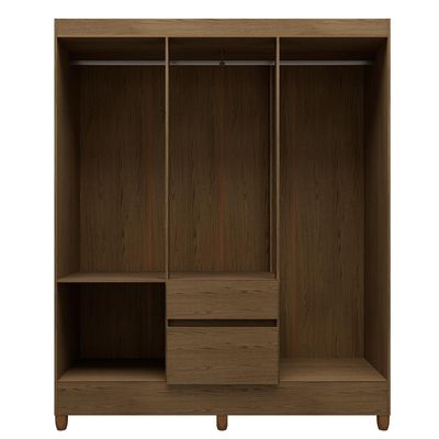 Guarda-Roupa Casal New Brusque 6 Portas 2 Gavetas Pintura UV Bartira Avelã