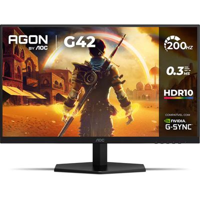 Mon Gamer AOC 27G42HE/57 200Hz/0,3MS/27`` Preto / Bivolt