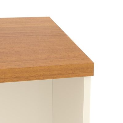 Mesa Para Escritório Com Tampo 25mm Verbena - Off White E Naturale