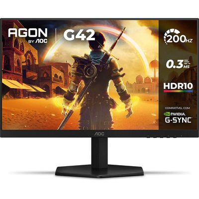 Monitor Gamer AOC 24G42HE/57 200HZ/0,3MS/23,8 Preto / Bivolt