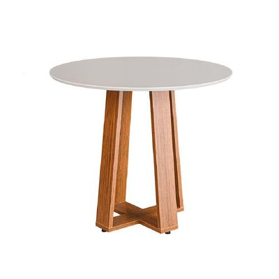 Mesa Sala De Jantar Athenas Redonda 1,03m Madeirado/off White Dobuê Madeirado/off White