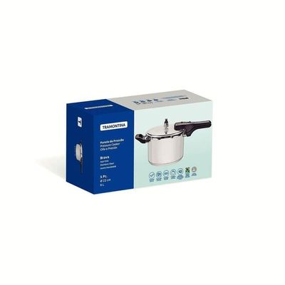 Panela De Pressão Tramontina Brava Aço Inox 22 Cm 6 Litros