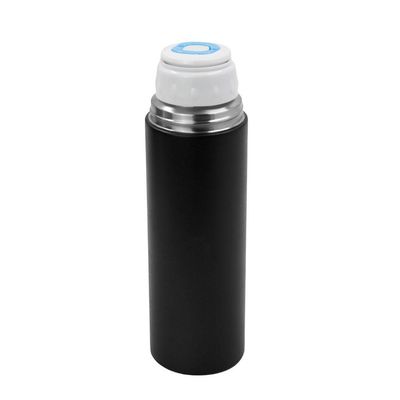 Garrafa Térmica Parede Dupla 3 Copo Aço Inox Squeeze 500ml Preto
