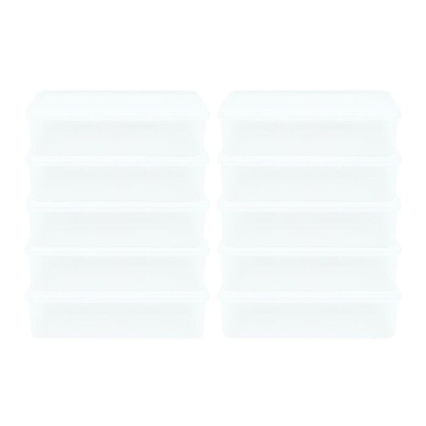 Kit 10 Caixas Herméticas Plásticas Empilháveis 3,5l Branco