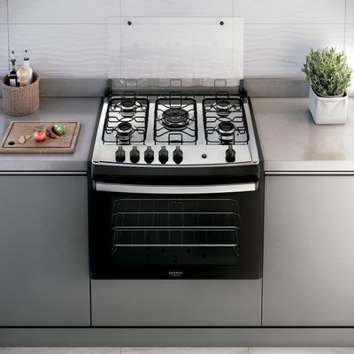 Fogão 5 Bocas Embutir Dako Supreme Mesa De Inox Bivolt