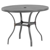 Mesa Com Tampo Ripado Alumínio Para Cozinha Trama Original Cinza