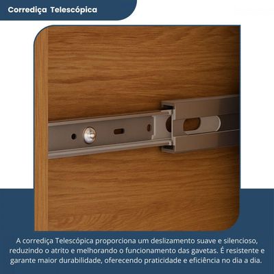 Armário De Cozinha Versatti 7 Portas 3 Gavetas Batrol Freijo Com Off White