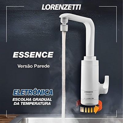 Torneira Elétrica Essence De Parede 220 Volts 5500 Watts - 7551027 - Lorenzetti