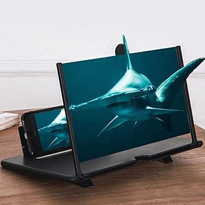 Ampliador De Tela Para Celular, Amplificador De Tela 3d Portátil Dobrável Preta