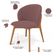 Kit 04 Cadeiras de Jantar e Estar Living Estofada Mia L02 Suede Rosê - Lyam Decor