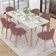 Kit 04 Cadeiras de Jantar e Estar Living Estofada Mia L02 Suede Rosê - Lyam Decor