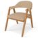 Kit 06 Cadeiras de Jantar e Estar Living Estofada Nadja L02 Linho Bege Escuro - Lyam Decor