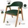 Kit 04 Cadeiras de Jantar e Estar Living Estofada Nadja L02 Couríssimo Verde Musgo - Lyam Decor