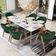 Kit 04 Cadeiras de Jantar e Estar Living Estofada Nadja L02 Couríssimo Verde Musgo - Lyam Decor