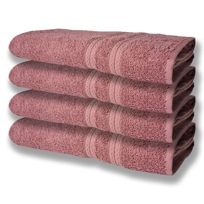 4 Toalhas Super Felpudas Grande e Grossa Algodão 80x150 Itália Soft Beka - Rosê