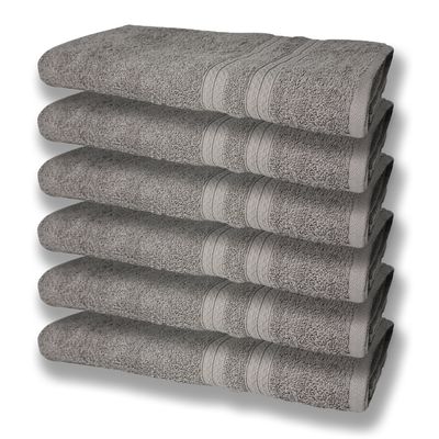 6 Toalhas Grande Super Felpudas e Grossa 80x150 Cinza