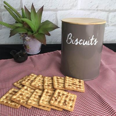 Conjunto 2 Latas Porta Mantimentos Biscoitos e Açúcar Tampa em Bambu Haus Concept Canister