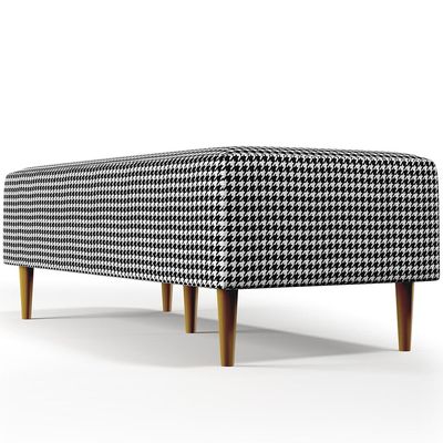 Kit 02 Puffs Decorativo Sala de Estar Bali W01 Pés Palito 120x50cm Pied Poule - Lyam Decor