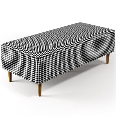 Kit 02 Puffs Decorativo Sala de Estar Bali W01 Pés Palito 120x50cm Pied Poule - Lyam Decor