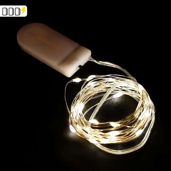 Cordao 30 Led Fio De Fada Pilha Luz Fixa 3M