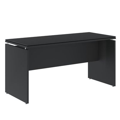 Mesa Para Escritório Com Tampo Duplo 25mm Tundra - Preto