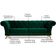 Sofá 3 Lugares Para Sala de Estar Império 180 cm D02 Veludo Verde Musgo C-303 - Lyam Decor