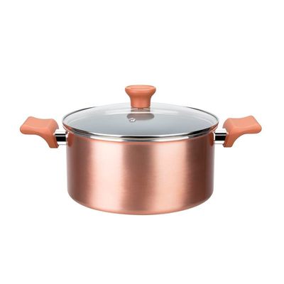 Conjunto de Panelas Rochedo Ceramic Rose Gold 5 Peças Rosê