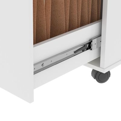 Gaveteiro Multiuso Com 2 Gavetas Para Escritório Verbena - Branco