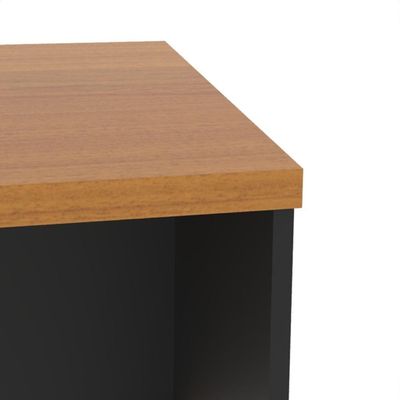 Mesa Para Escritório Com Tampo 25mm Verbena - Preto E Naturale