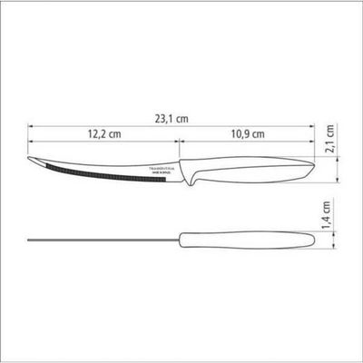 Faca Para Tomate Tramontina 5 Plenus Preto