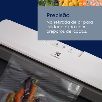 Seladora a Vácuo Electrolux Portátil Branca Silenciosa 220V
