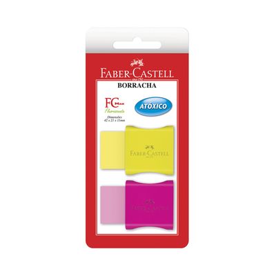 Borracha Fc Max Neon com 2 Sortido Faber-Castell