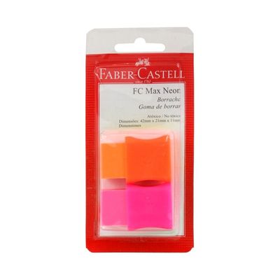 Borracha Fc Max Neon com 2 Sortido Faber-Castell