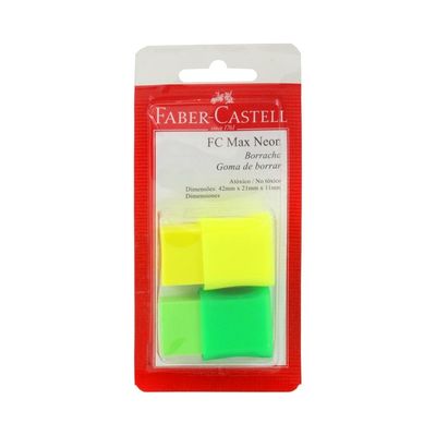 Borracha Fc Max Neon com 2 Sortido Faber-Castell