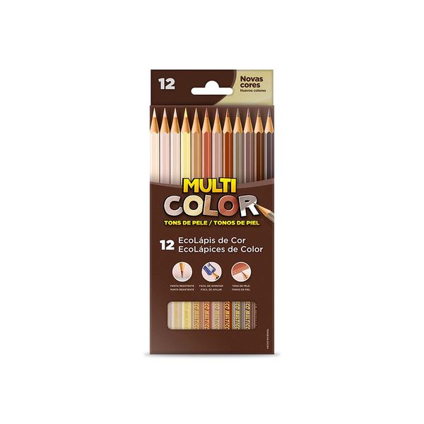 Lápis de Cor Faber-Castell Multicolor Etnias Color Tons de Pele 12 Cores Lápis de Cor Faber-Castell Multicolor Etnias Color Tons de Pele 12 Cores