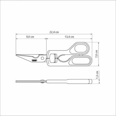 Tesoura Trinchante Tramontina Supercort Em Inox Cabo Preto 9"